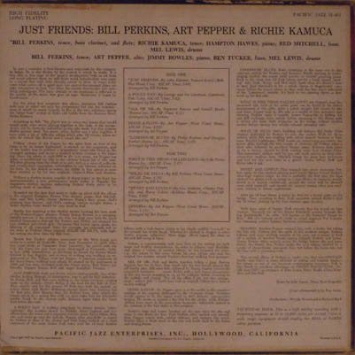 Bill Perkins, Art Pepper, Richie Kamuca: Just Friends 12