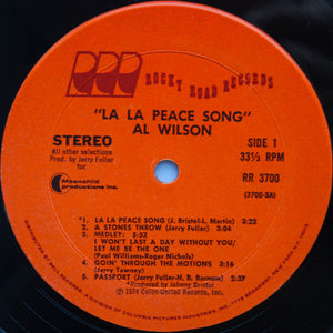 Al Wilson: La La Peace Song 12"