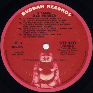 Ben Vereen: Off-Stage 12"