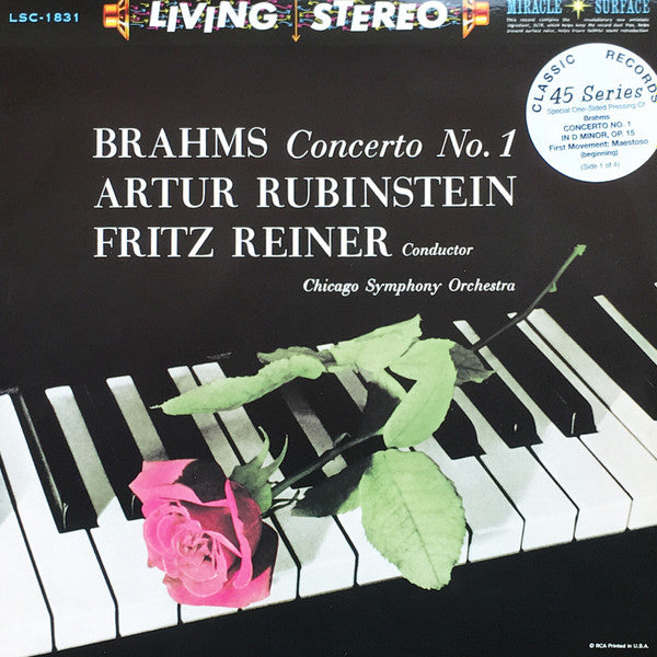 Brahms / Artur Rubinstein / Fritz Reiner Conductor / Chicago Symphony Orchestra: Concerto No.1 4x12