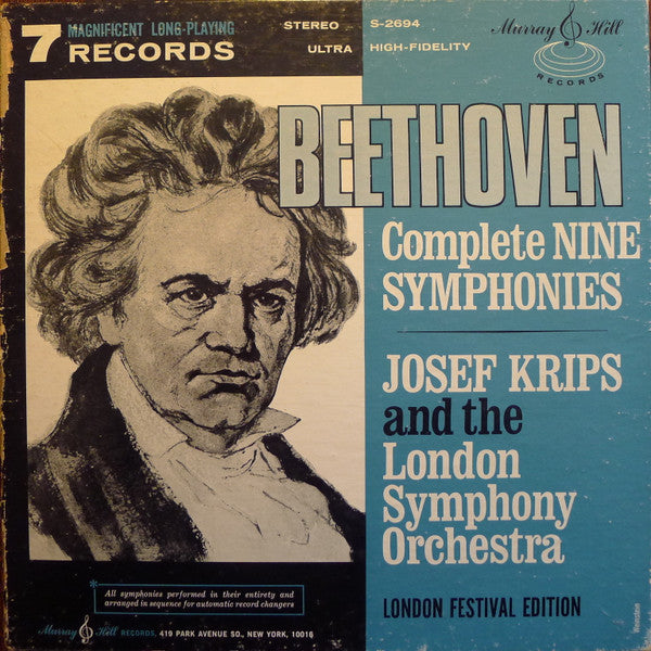 Ludwig Van Beethoven : Josef Krips, The London Symphony Orchestra: Complete Nine Symphonies 7xLP box set