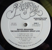 David Johansen Group: The David Johansen Group Live 12"