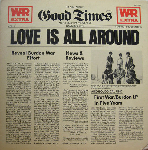 Eric Burdon & War: Love Is All Around 12