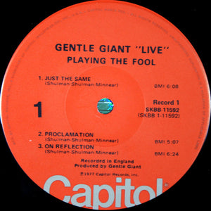 Gentle Giant: Playing The Fool 2x12"