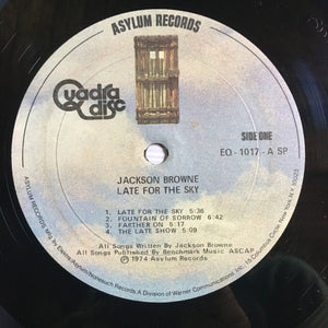 Jackson Browne: Late For The Sky 12"