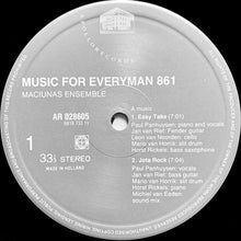 Maciunas Ensemble: Music For Everyman 861 12"