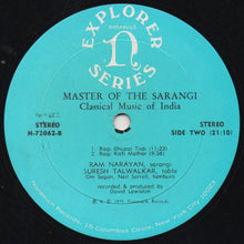 Ram Narayan, Suresh Talwalkar: Master Of The Sārangī (Classical Music Of India) 12"