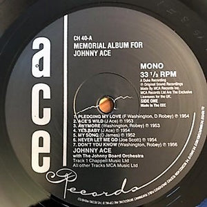 Johnny Ace: Memorial Album For Johnny Ace 12"