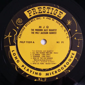 Modern Jazz Quartet / Milt Jackson Quintet: M J Q 12"