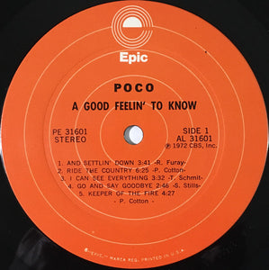 Poco: A Good Feelin' To Know 12"