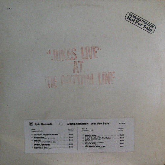 Southside Johnny & The Asbury Jukes: Jukes Live At The Bottom Line 12