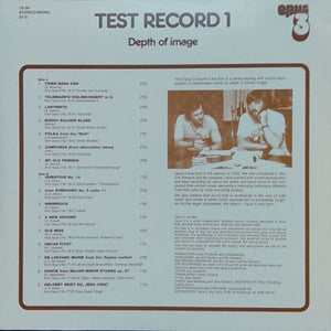 Various: Test Record 1 Depth Of Image 12"