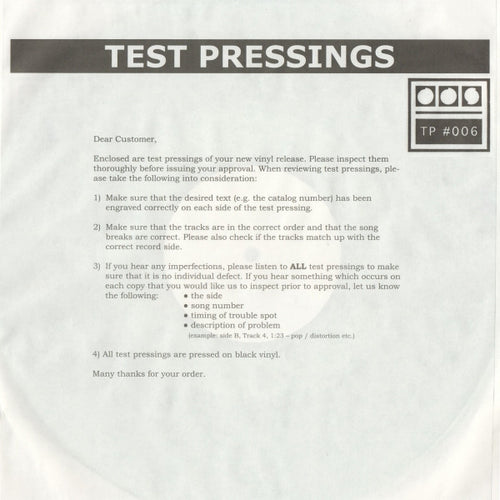 Demdike Stare: Testpressing #006 12