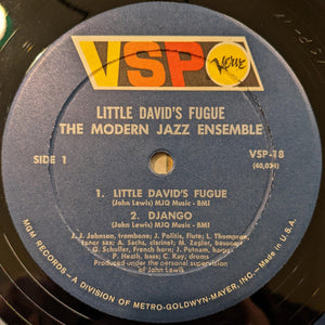 The Modern Jazz Ensemble: Little David's Fugue 12"