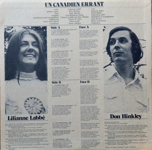 Lilianne Labbé, Don Hinkley: Un Canadien Errant - French Music In The North American Tradition 12"