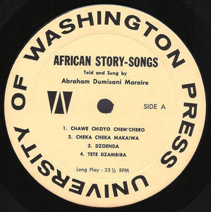 Abraham Dumisani Maraire: African Story-Songs 12"