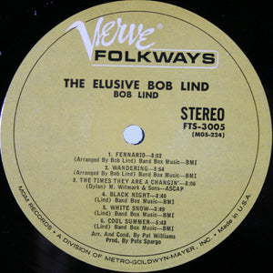  Bob Lind: The Elusive Bob Lind 12"